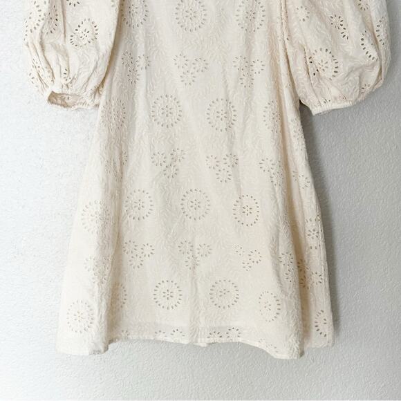 Jen's Pirate Booty Mini Dress Womens Ashbury Swirl Square Neck Cotton Eyelet S - Picture 4 of 11